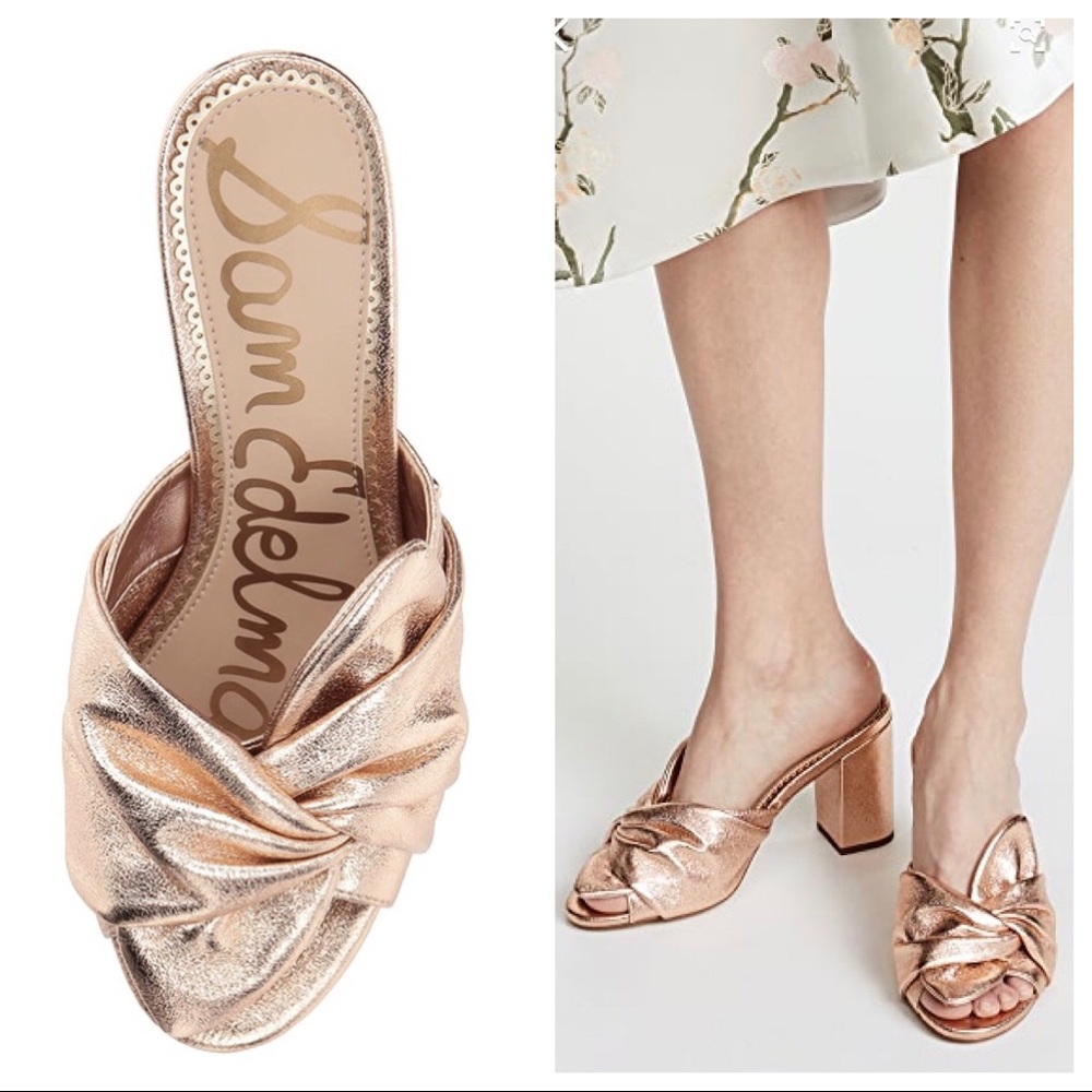 Sam Edelman | Oda Gold Knot Mules - Picture 14 of 15